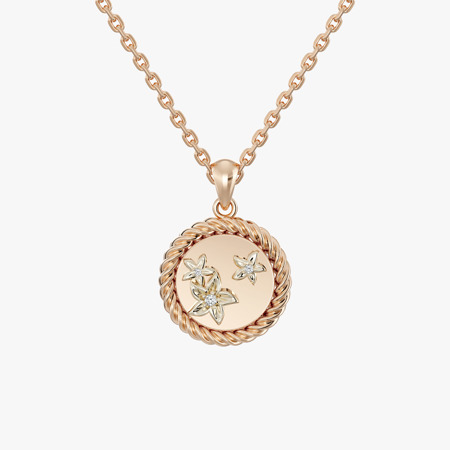 Moon Flower Jewelry Pendant
